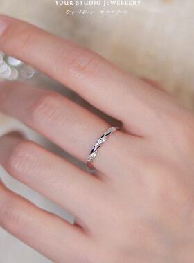 《形影》设计款轻奢纯银S925戒指可调节礼物女莫比乌斯微镶锆石