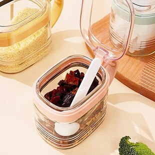 振兴方形300毫升加厚玻璃调味罐厨房家用调料罐调味盒盐罐佐料盒