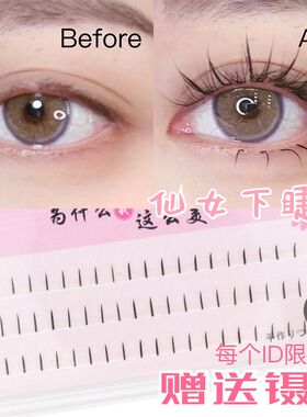 单根仙女分段式芭比下睫毛