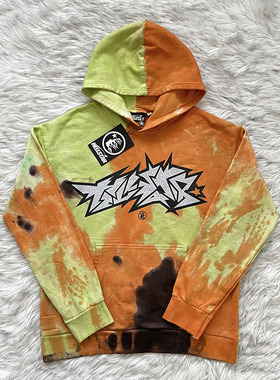 hellstar Studios UNRELEASED Crack paint Hoodie 裂纹扎染卫衣