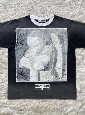 Vertabrae Push tee 绷带天使印花撞色衣领 纯棉短袖T恤