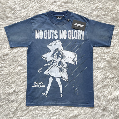 HellStar Studios NO GUTS NO GLORY洗水做旧短袖T恤