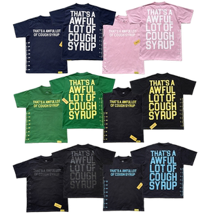 Awful Lot 简约字母印花短袖 T恤 Syrup Cough That
