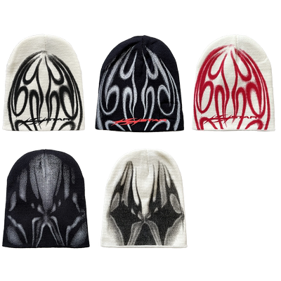 Hellstar Studios logo Sports Flame Beanie 针织休闲毛线冷帽子