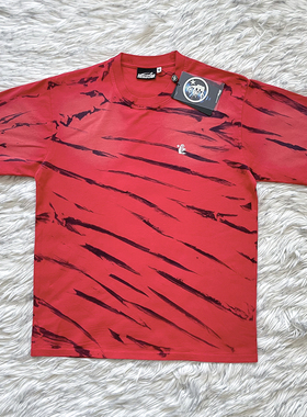 Hellstar Studios Records Red Tee 红色扎染男女纯棉休闲短袖T恤