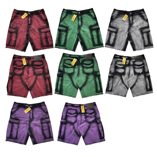 Awful Lot 短裤 Syrup渐变多口袋毛边设计工装 Cough That