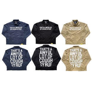 Awful Lot Syrup字母印花休闲夹克外套 That Cough