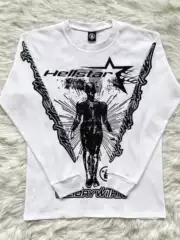 Hellstar Studios Victory Thermal European and American Large Logo Long-Sleeved T-Shirt for Men and Women