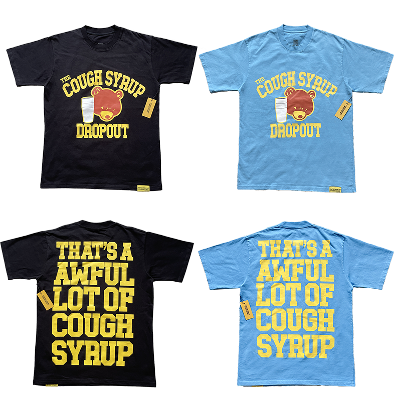 That's A Awful Lot of Cough Syrup 潮流熊印花短袖T恤