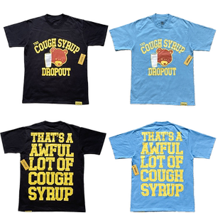 Awful Lot 潮流熊印花短袖 T恤 Syrup Cough That