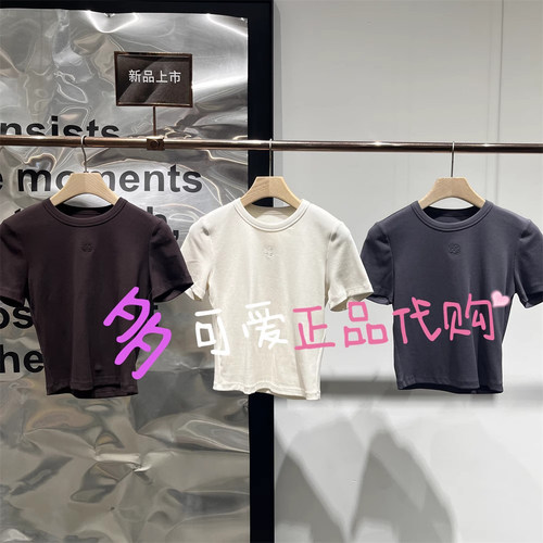 衣播播商场同款T恤2025夏款BDS1YD1572新款修身短袖T恤上衣拨弦