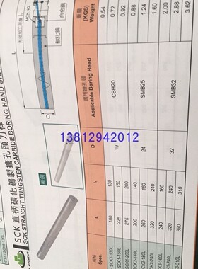 正河源直柄钨钢延长杆SC32-SCK3-160SC32-SCK3-240 SC32-SCK3-310