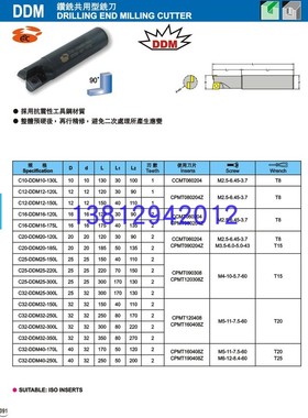 KOVIT大闸蟹 钻铣共用型刀杆C16-DDM16-120 C20-DDM20-120 C32