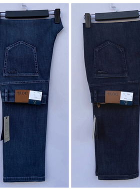 道一牛仔男裤2025春夏新款F110灰蓝色F105灰黑色高腰弹力修身直筒