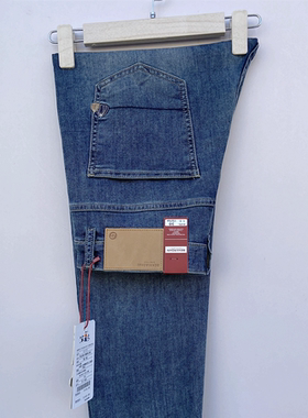 正品笨小孩牛仔男裤2025春夏C1171小脚浅蓝瘦腿男装弹力微跨长裤