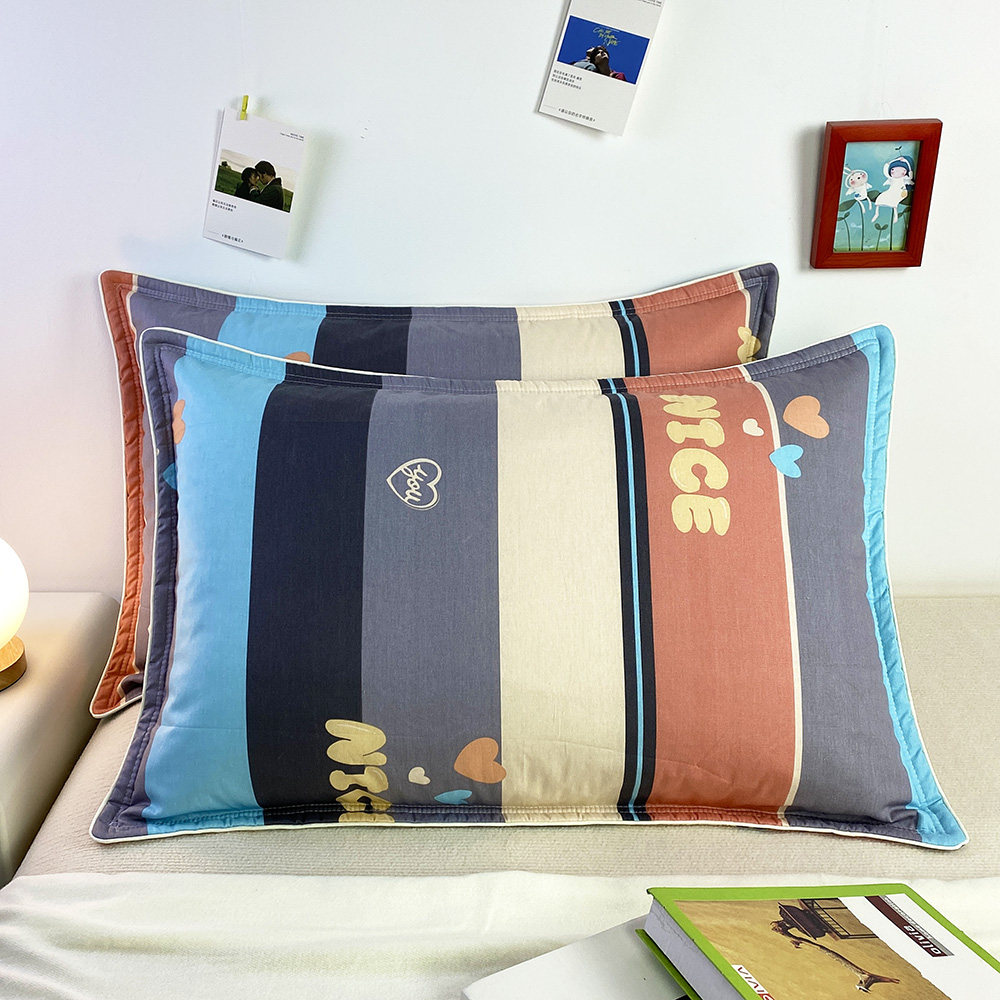 一对装夹棉加厚枕套100%纯棉4874成人卡通全棉儿童枕芯套枕头套