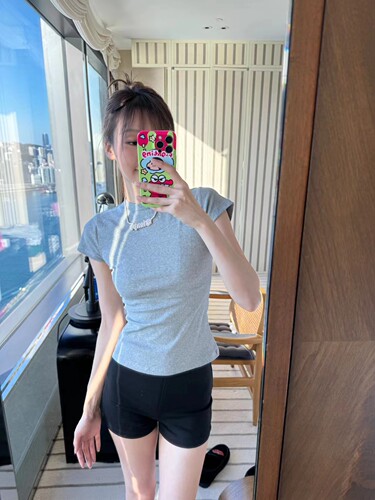基础百搭厚纯棉辣妹短袖