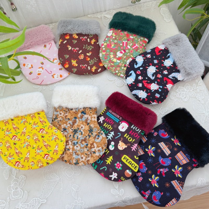 圣诞毛绒翻边手机包 卡通印花加厚节日礼品袜创意圣诞家居装饰袜,箱包皮具/热销女包/男包,通用款女包,淘宝优惠券,粉丝福利购,淘宝优惠卷