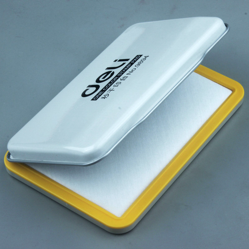 得力未加油印台盖章清晰贮油量大