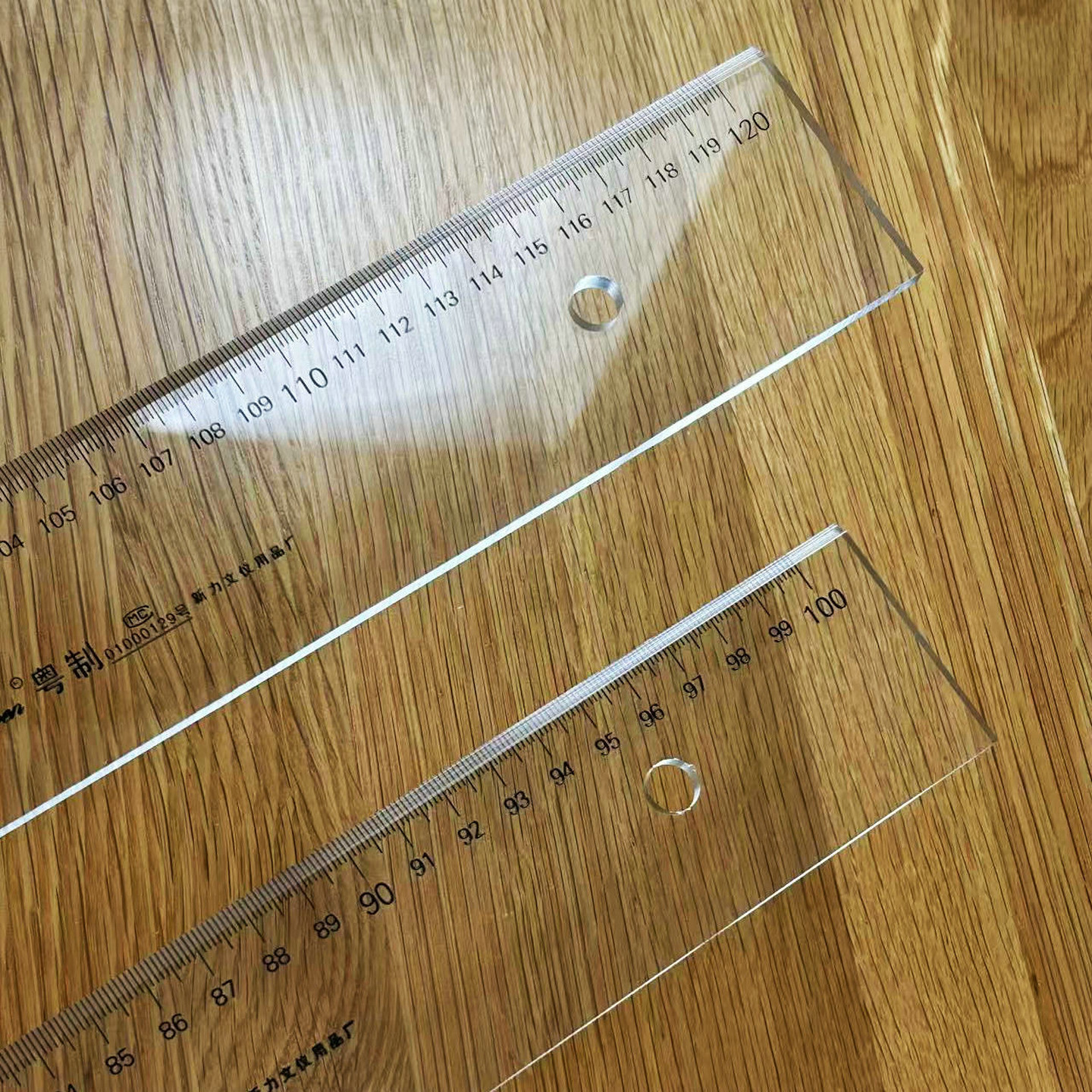 100cm/120cm高透明有机直尺1.2米/1米下陷刻度清晰不磨灭新材料制