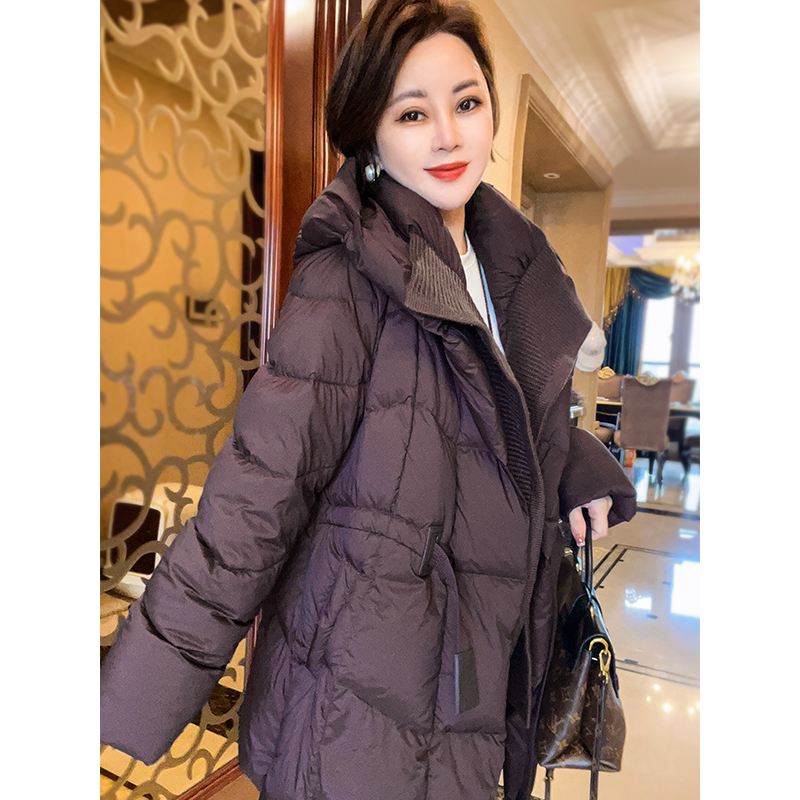 90鹅绒新中式中长款羽绒服女装