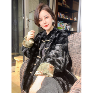 【两面派】新中式国风双面穿高端水貂外套洋气时尚上衣女