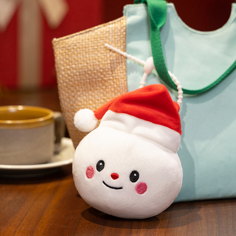 新款圣诞系列可爱雪人花环糖果圣诞靴子毛绒玩偶包包小挂件送闺蜜