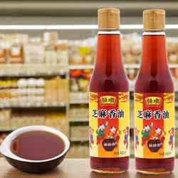 恒顺纯正芝麻香油450ml家用小磨麻油食用油凉拌调味品1瓶2瓶可选