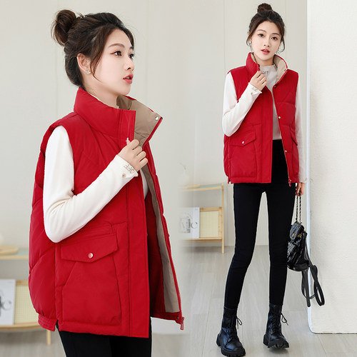 外穿宽松羽绒棉马甲百搭坎肩外套