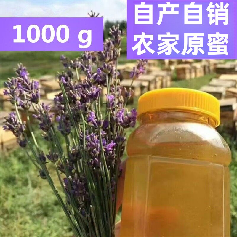 薰衣草蜂蜜纯正农家自产液态结晶新鲜原蜜成熟1000g新疆伊犁