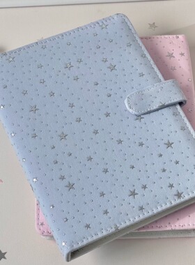 韩系ins风星星细闪卡册a5四宫格高颜值3寸小卡拍立得照片收纳相册