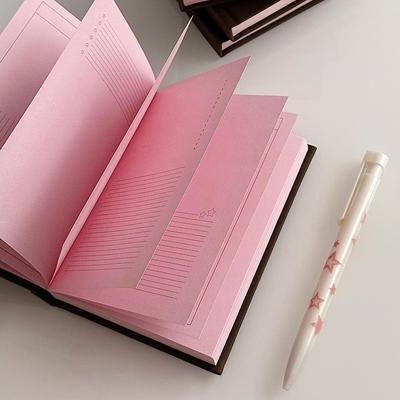 草莓巧克力a6粉色内页硬壳笔记本