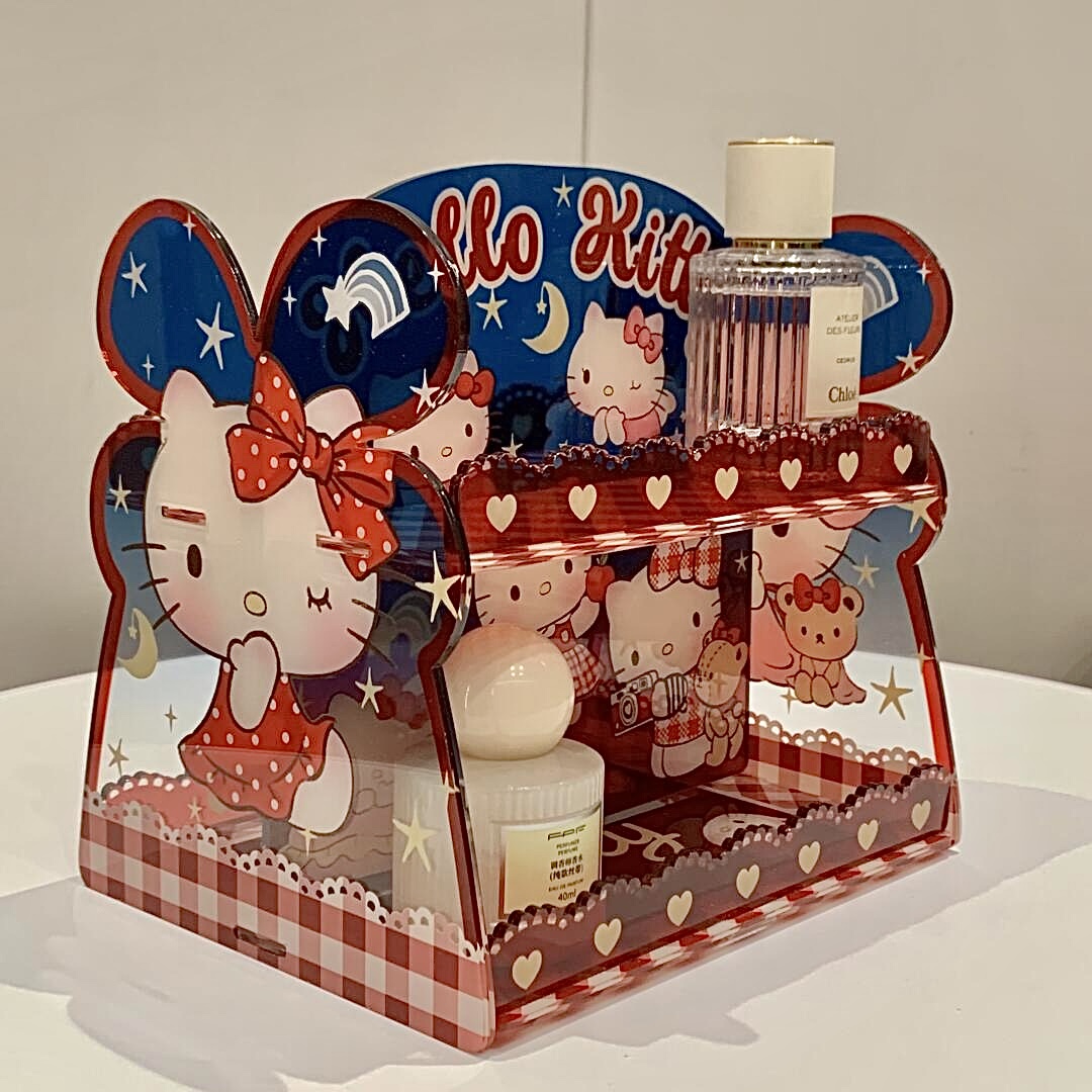 HelloKitty双层亚克力收纳盒桌面