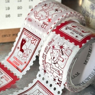 小红书同款 饰贴纸 圣诞节星星邮票胶带高颜值手帐本diy拼贴素材装