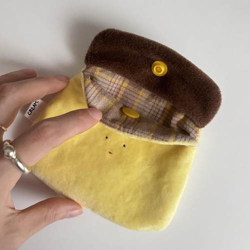 可爱手工焦糖布丁零钱卡包迷你