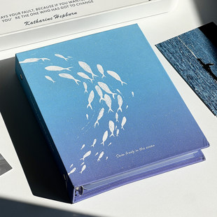 星渝色小鱼细闪四宫格活页卡册高颜值追星3寸小卡拍立得收纳相册