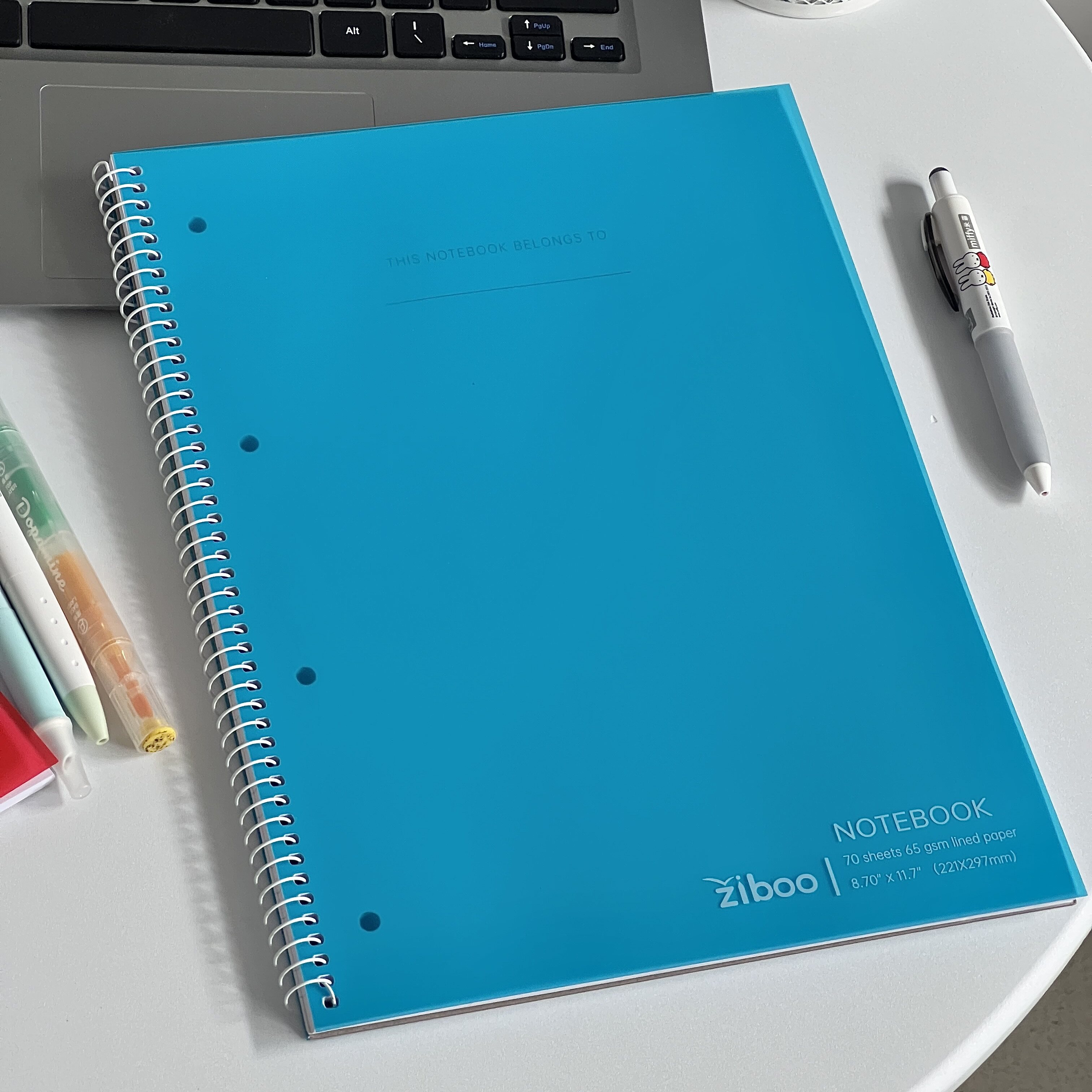 400页A4美式薄脆线圈本笔记本加厚可撕大学生考研专用高颜值草稿