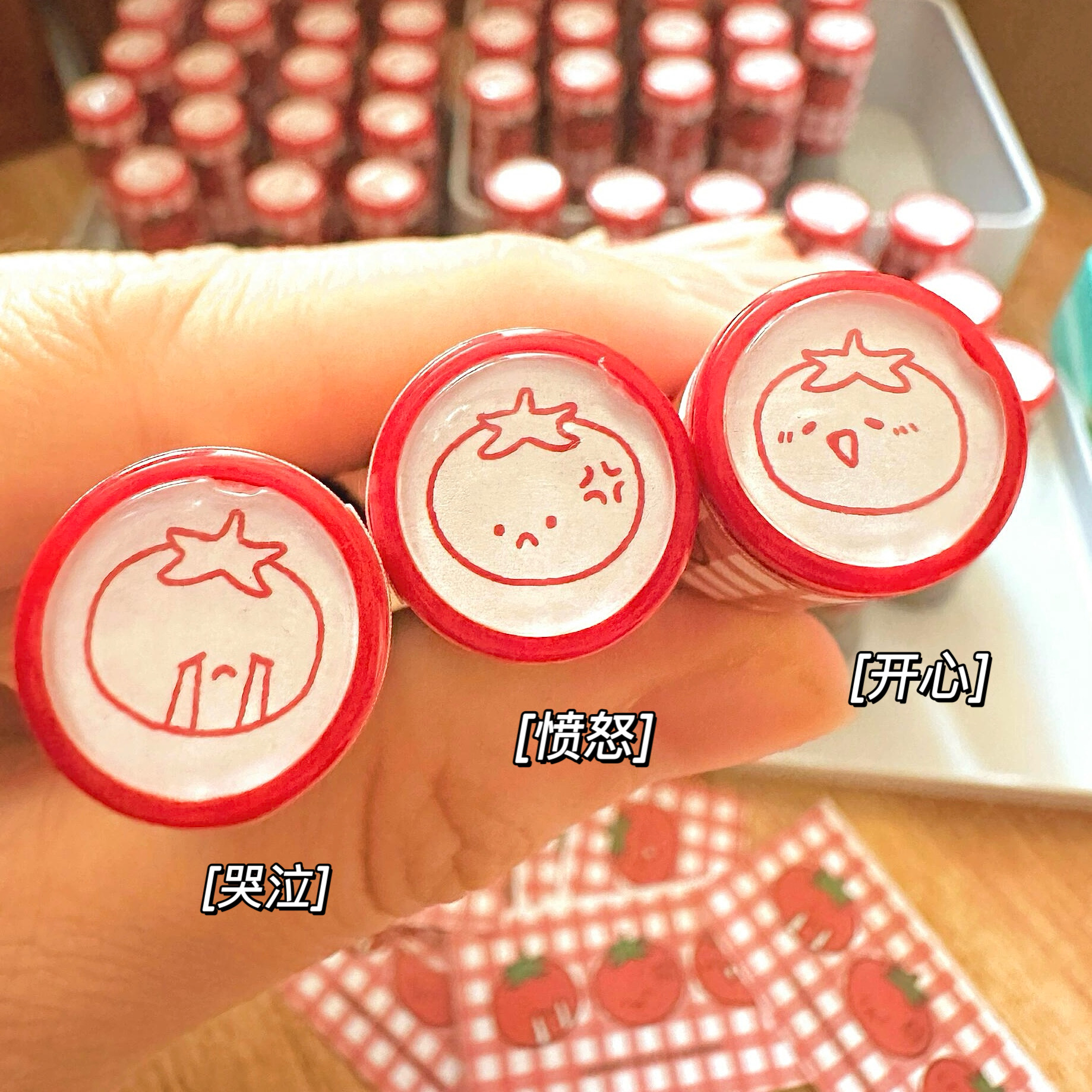 小红书同款迷你可爱番茄卡通印章