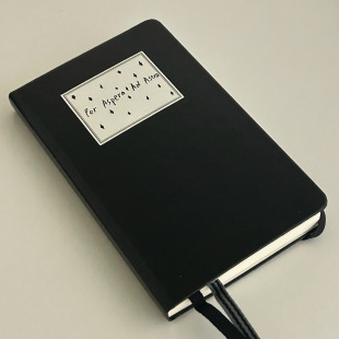 a6复古简约黑色皮质手账本文艺高颜值空白内页学生日记事笔记本子