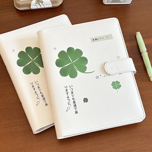 原创幸运四叶草A5四宫格皮质活页收纳相册3寸拍立得追星小卡收藏