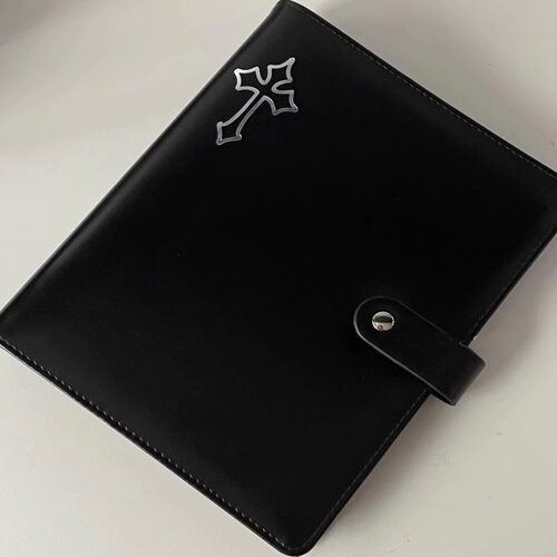 黑色皮质活页卡册A5四宫格相册