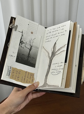 古董花园TN标准随身皮质旅行手帐本a6复古风日程计划记事笔记本子