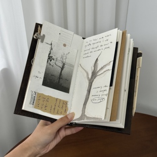 古董花园TN标准随身皮质旅行手帐本a6复古风日程计划记事笔记本子