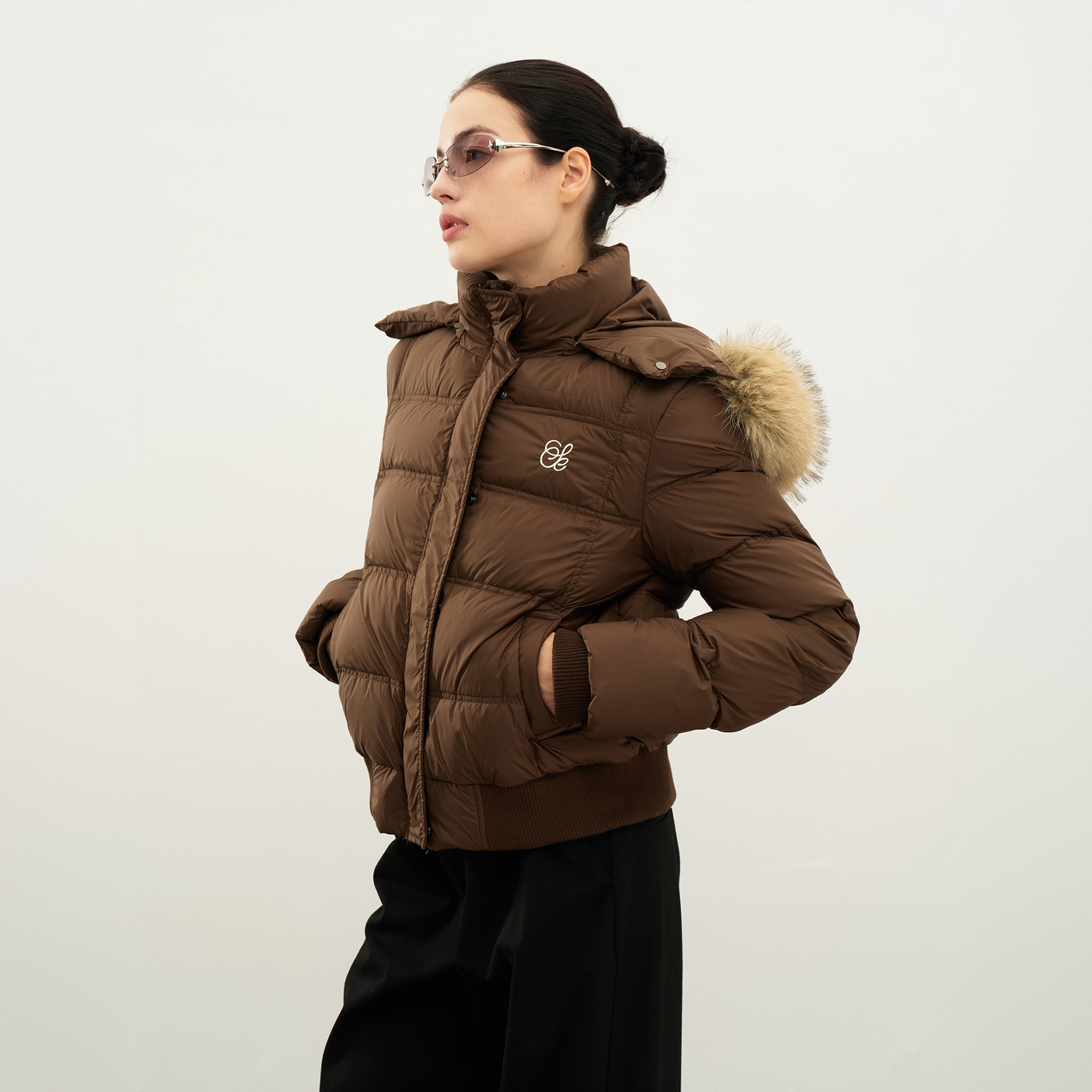 SRIKERLAB三防毛领连帽羽绒服