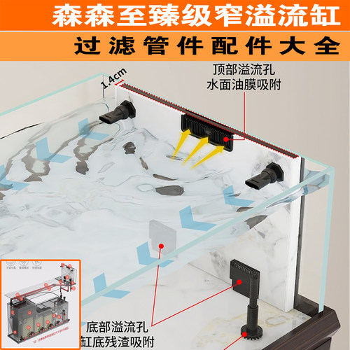 森森至臻窄溢流底滤原厂管件