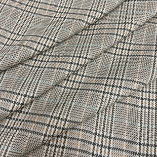 春秋英伦风纯羊毛格子面料新款裤料男女休闲西服外套服装布料女裙