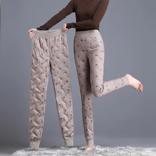 90白鸭绒加绒羽绒裤女内穿冬季高腰加厚打底裤显瘦内胆东北保暖