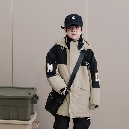 儿童棉服外套2024冬装新款男童韩版棉衣宝宝棉袄中大童加厚冲锋衣