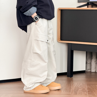 子2025秋装 洋气儿童老爹裤 新款 男孩休闲裤 潮 中大童宽松长裤 男童裤