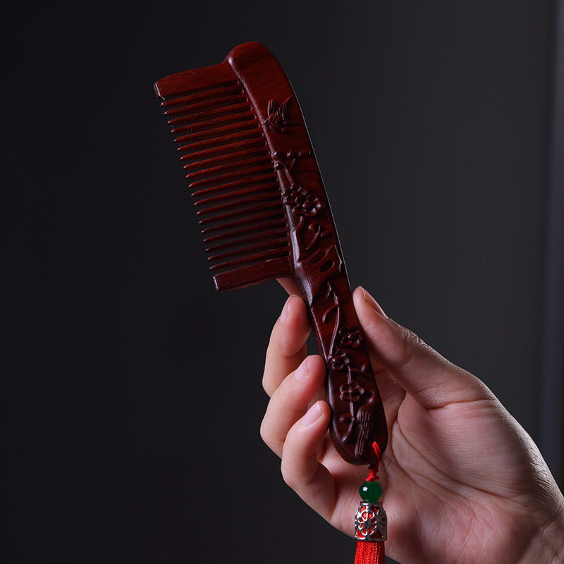 喜上眉梢檀木雕刻印花工艺梳子个人护理美发直发按摩小叶紫檀木梳,家庭/个人清洁工具,梳子/化妆梳/按摩梳,淘宝优惠券,粉丝福利购,淘宝优惠卷